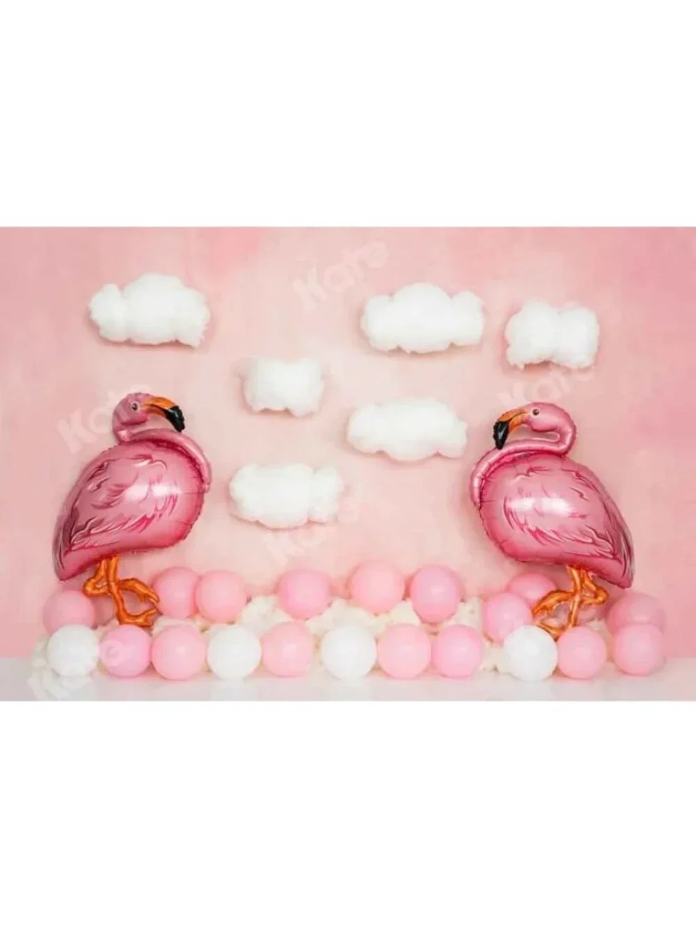 Kate Backdrop 5' x 7' Pink Flamingo Theme Wrinkle Free Photography Background